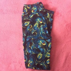 Peacock LuLaRoe OS Leggings